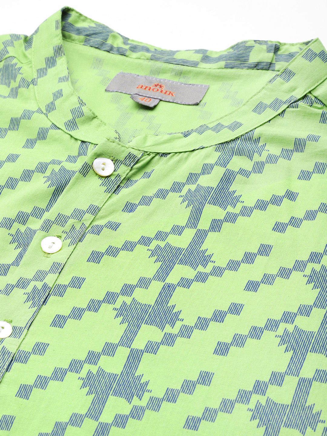 Anouk Pure Cotton Geometric Printed Kurta