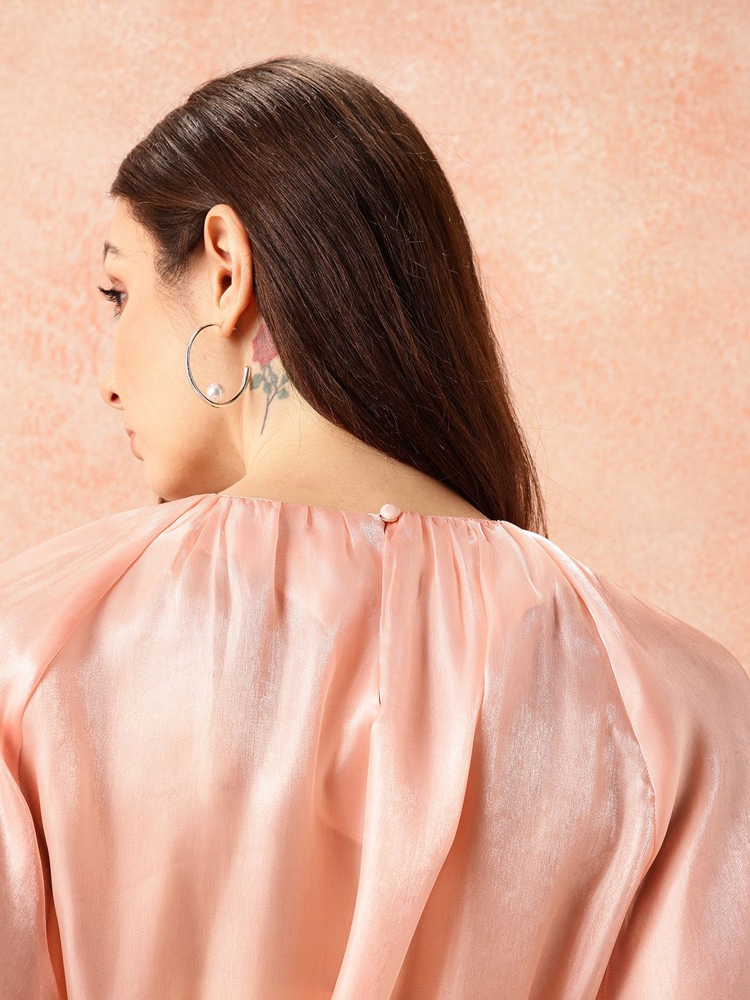 all about you Puff Sleeves Waist Tie-Up Top