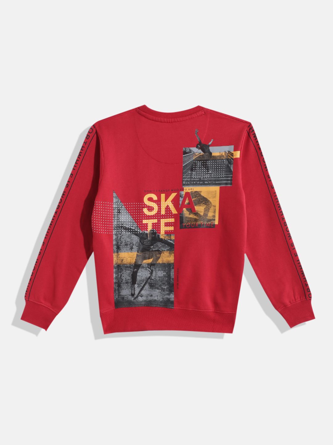 Monte Carlo Boys Cotton Graphic Printed Sweatshirt