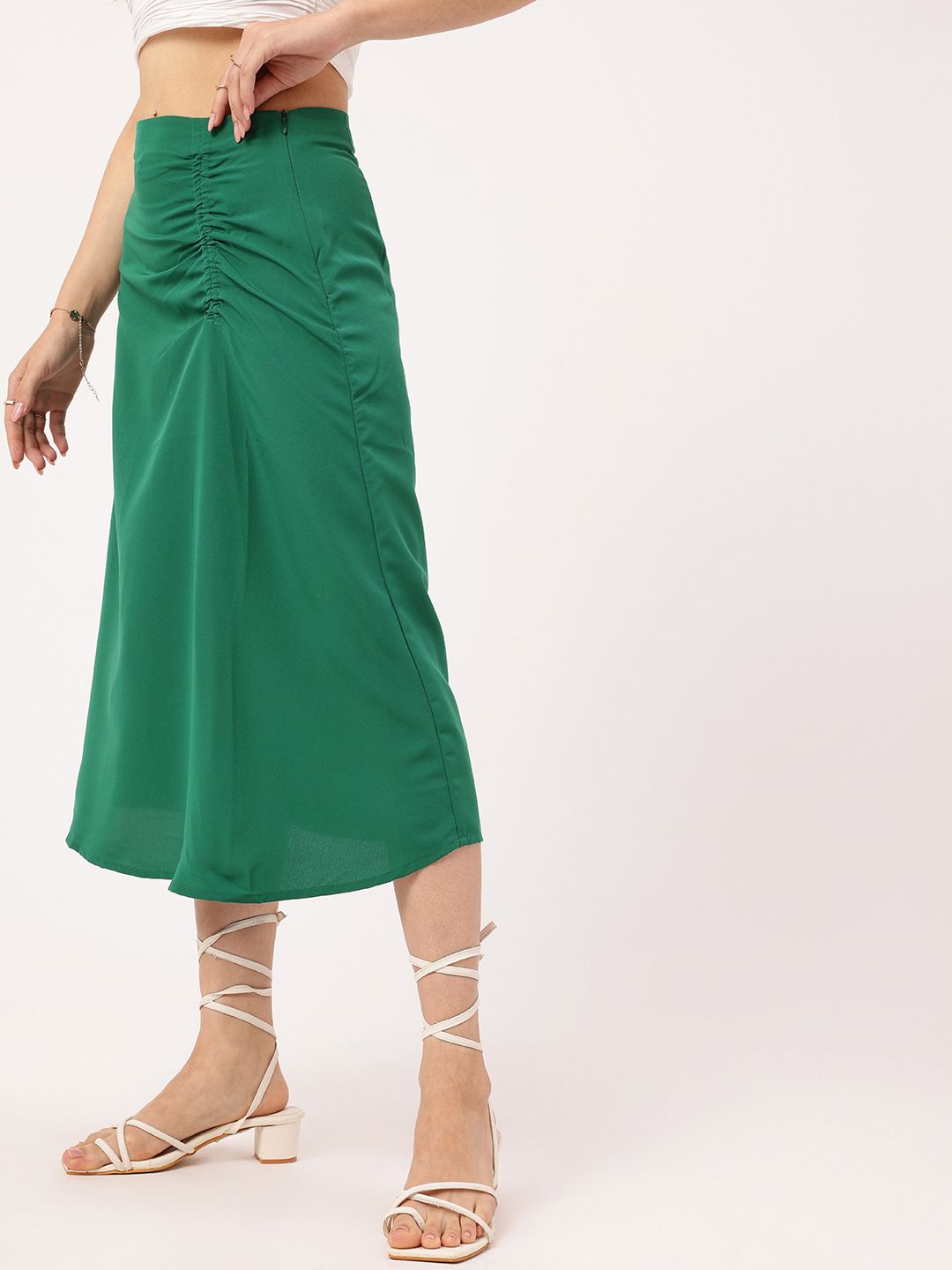 DressBerry Modern Fairytale Ruched Knee Length A-Line Skirt