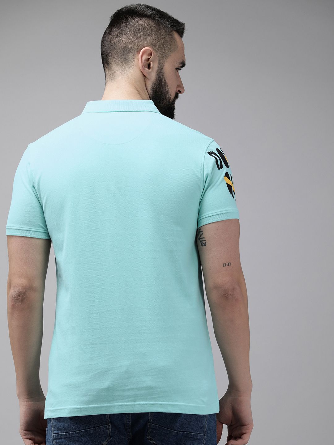 SPYKAR Polo Collar Pure Cotton Slim Fit T-shirt