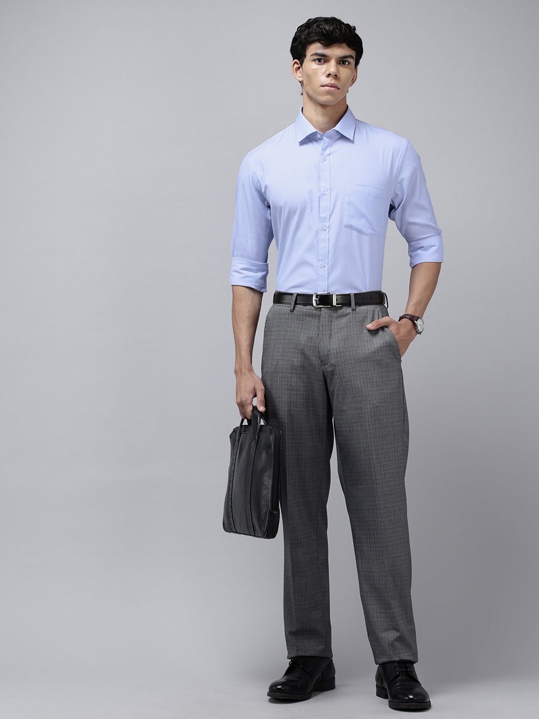 Park Avenue Slim Fit Self Designed Formal Shirt