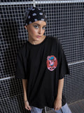 SASSAFRAS Graphic Printed Drop-Shoulder Oversized Pure Cotton T-shirt
