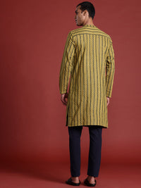 Anouk Men Striped Woven Design Kurta