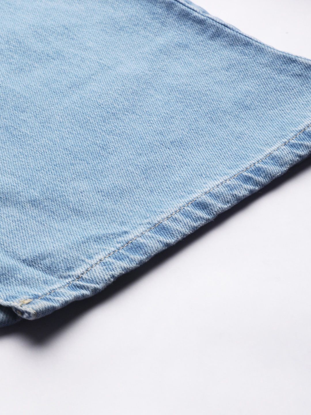 Jalan 9 wanita lebar kaki lebar pertengahan slash lutut seluar jeans yang boleh diperbaharui