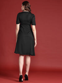 all about you Short Sleeves Wrap Dress