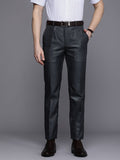 Raymond Men Self Design Textured Slim Fit Formal Trousers