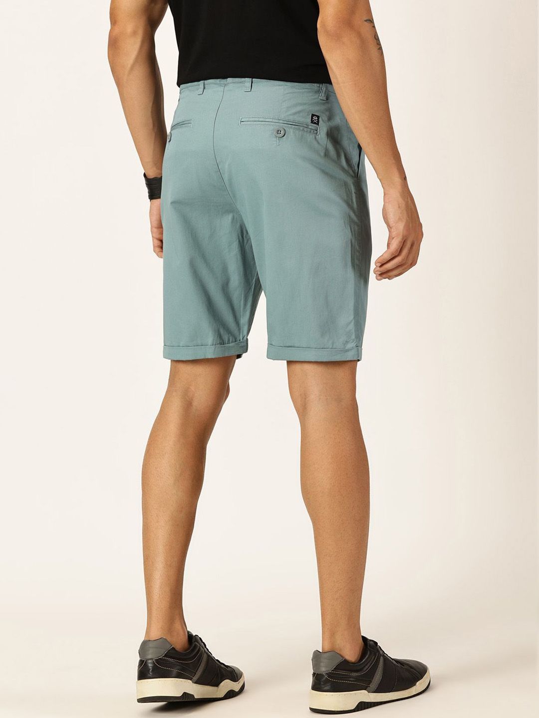 Thomas Scott Men Mid-Rise Cotton Casual Shorts