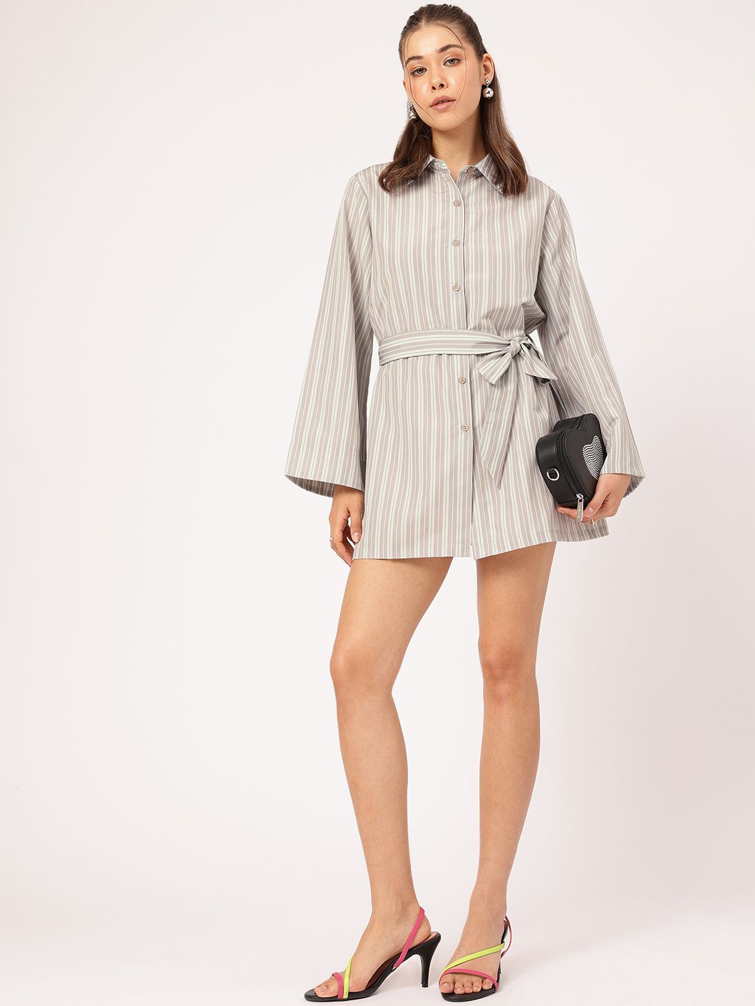 DressBerry Boss Babe Vibes Striped Sheath Dress