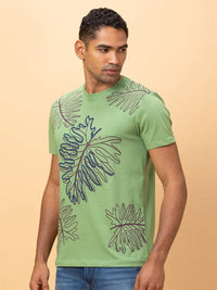 Being Human Pure Cotton Floral Printed Cut Outs T-shirt