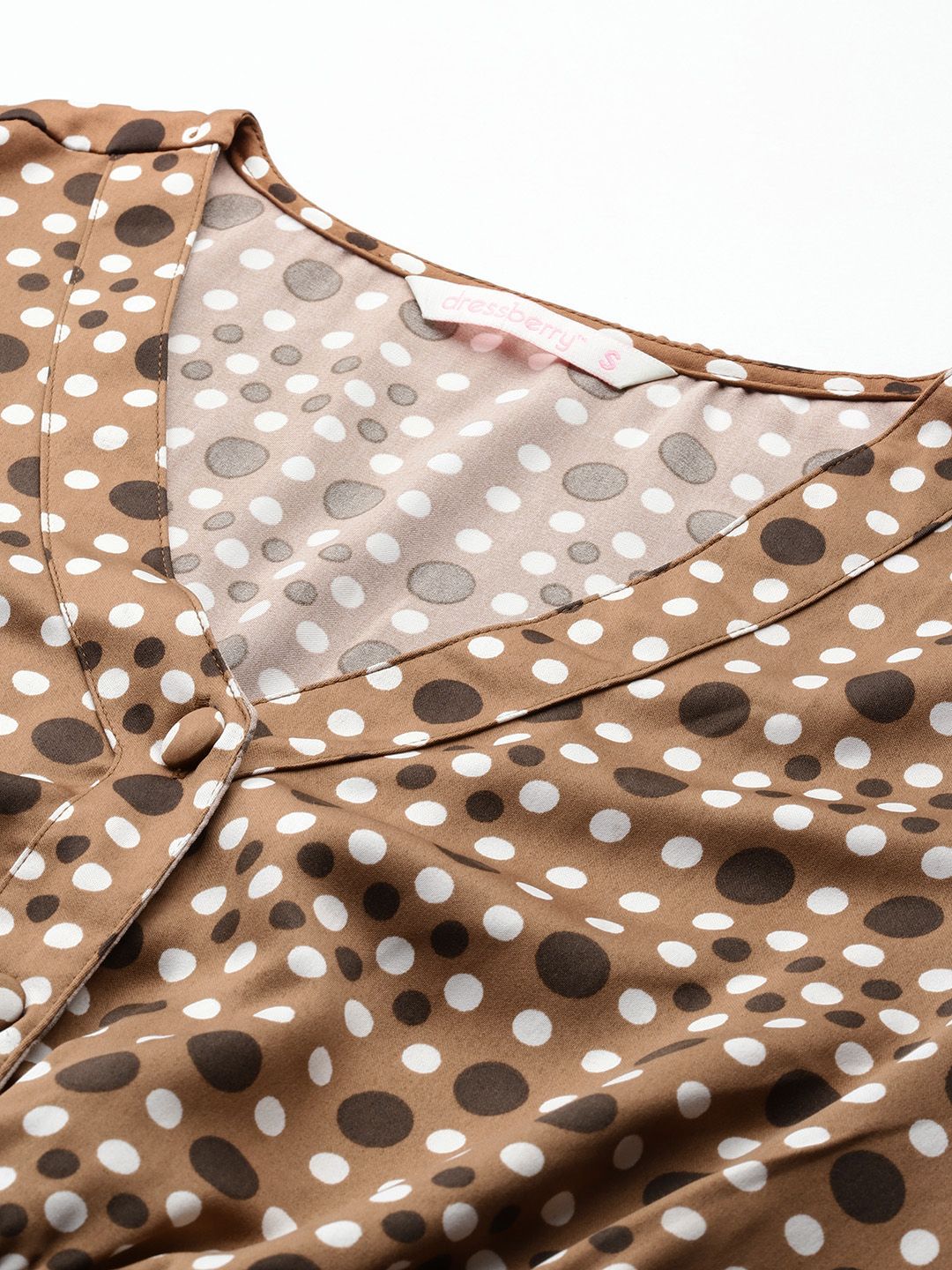 DressBerry Printed Smocked Detailing A-Line Dress