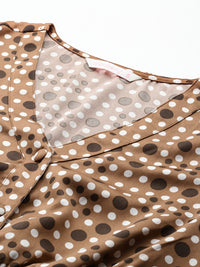 DressBerry Printed Smocked Detailing A-Line Dress