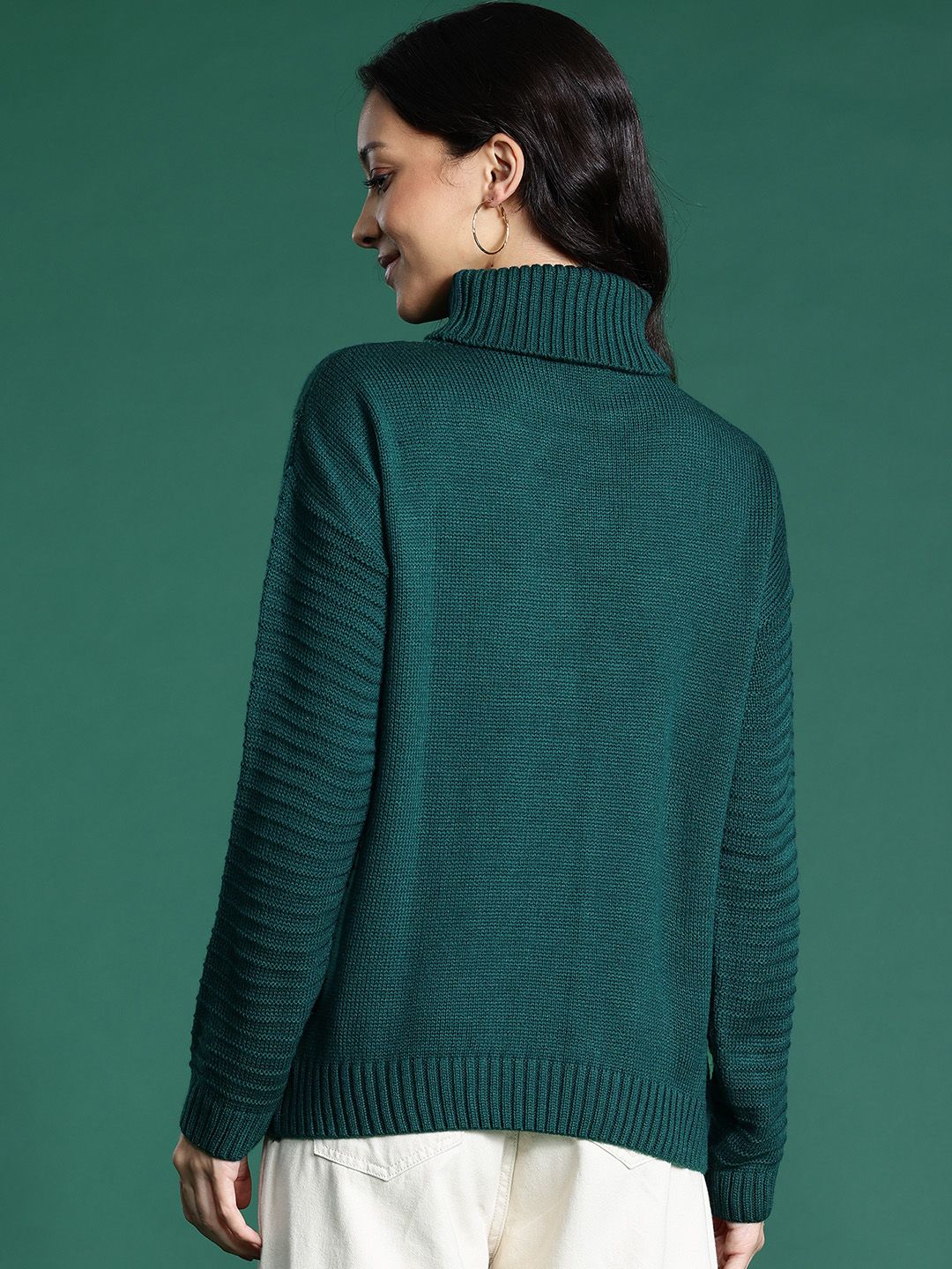 DressBerry Cable Knit Turtle Neck Pullover