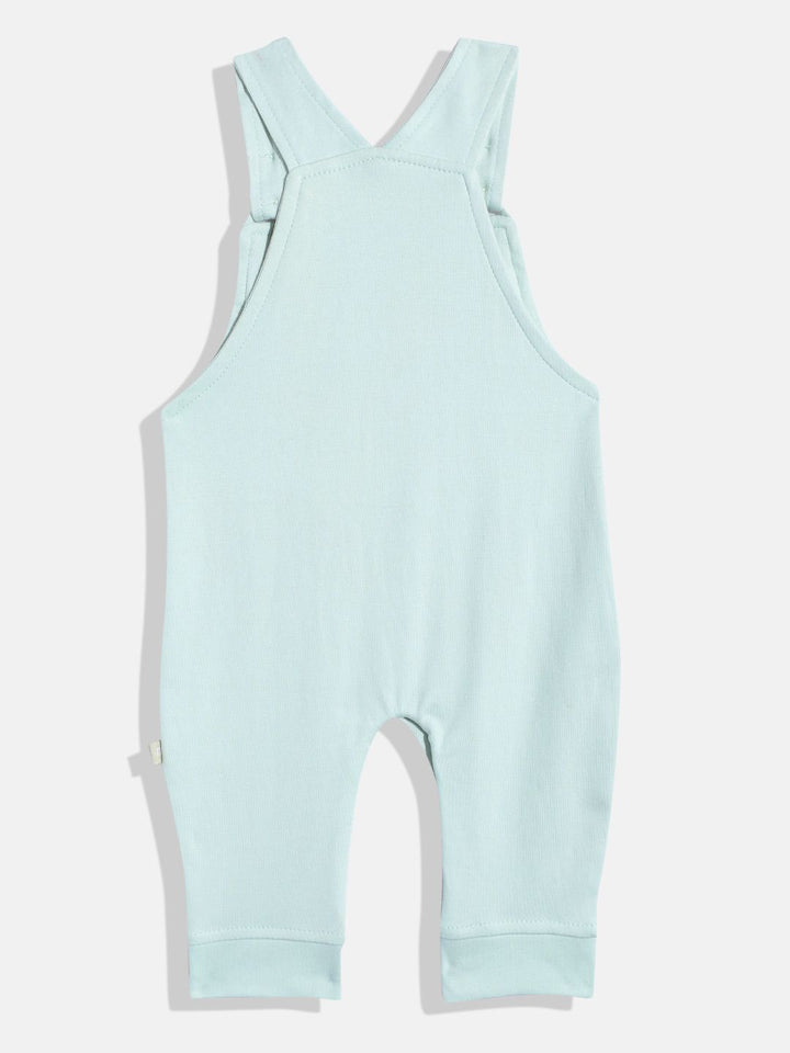 Moms Love Infant Boys Pure Cotton Printed Dungaree With T-Shirt