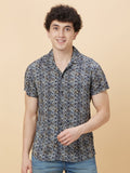 Being Human Slim Fit Geometric Printed Casual Shirt