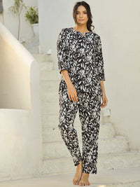 SANSKRUTIHOMES Women Printed Pure Cotton Night suit
