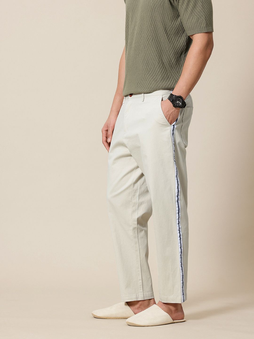 Mr Bowerbird Men Liberal Fit Trousers