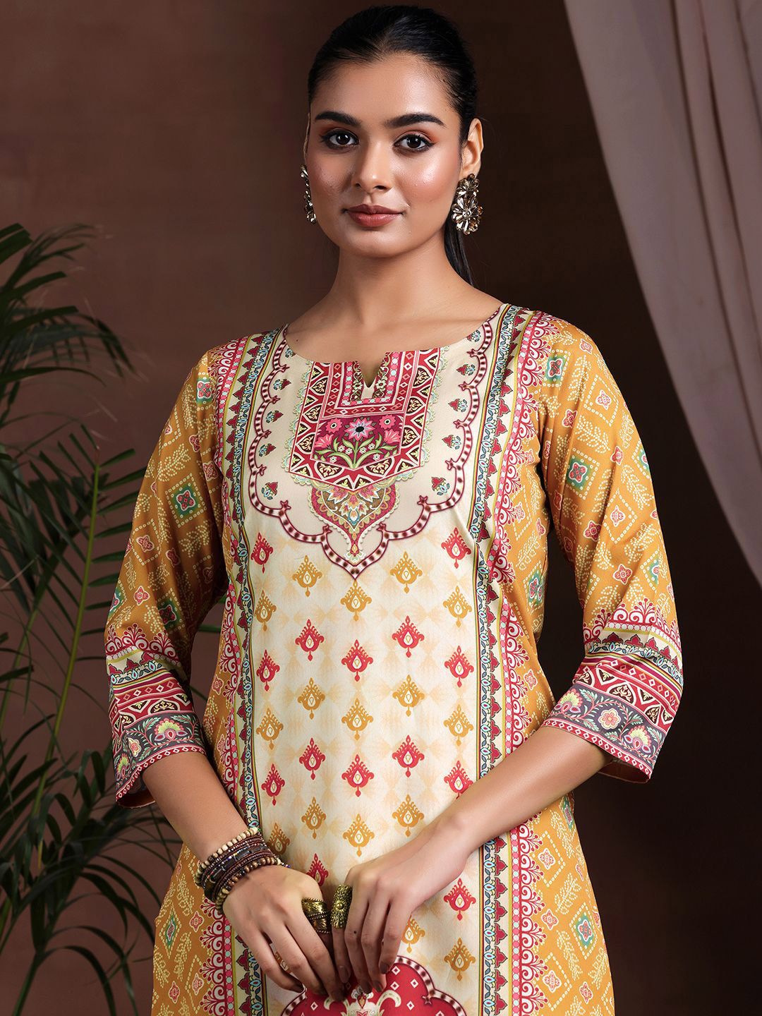 Libas Ethnic Motifs Printed Kurta with Trousers & Dupatta