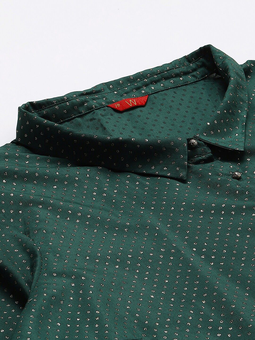 W Women Green Plus Size Ethnic Motifs Ethnic Maxi Dress