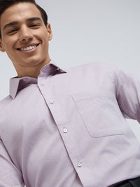 Raymond Self Design Slim Fit Pure Cotton Formal Shirt