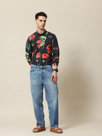 Mr Bowerbird Tailored Fit Floral Printed Pure Cotton Casual Shirt