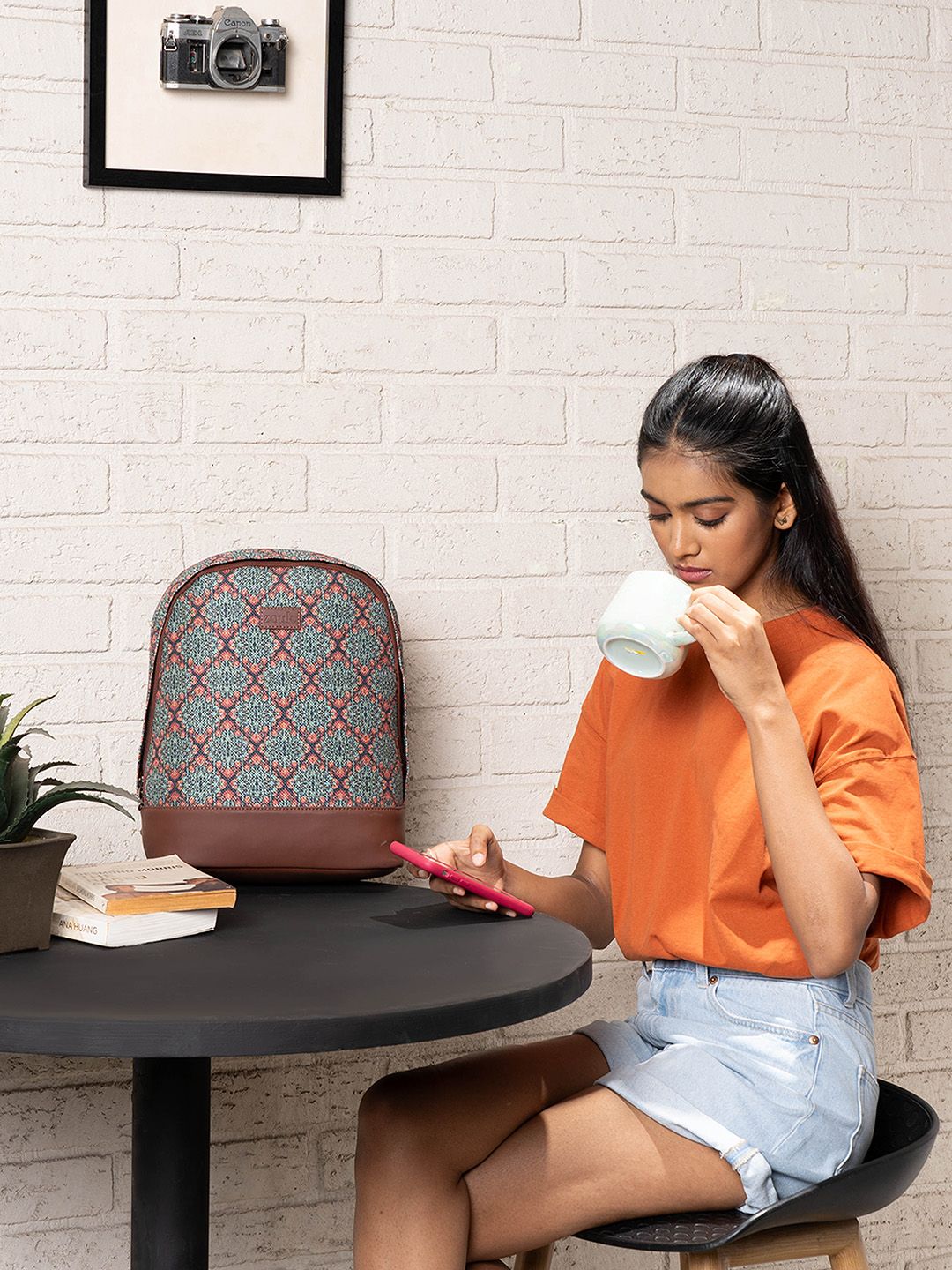 ZOUK Ethnic Motifs Printed Backpack