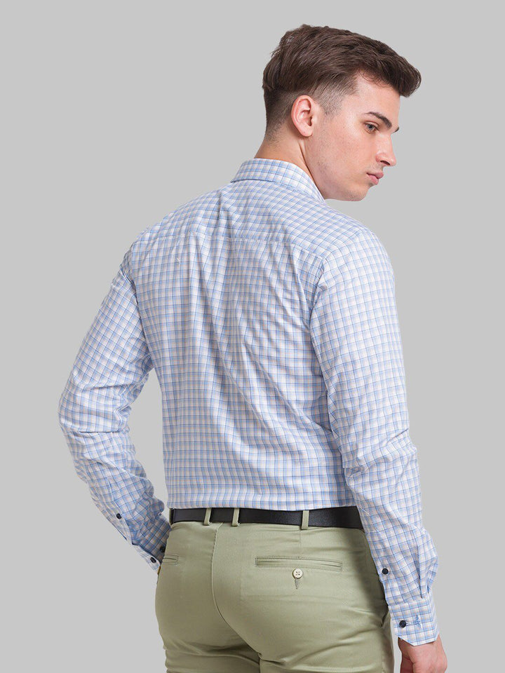 Park Avenue Men Checked Formal Slim Fit Cotton Shirt