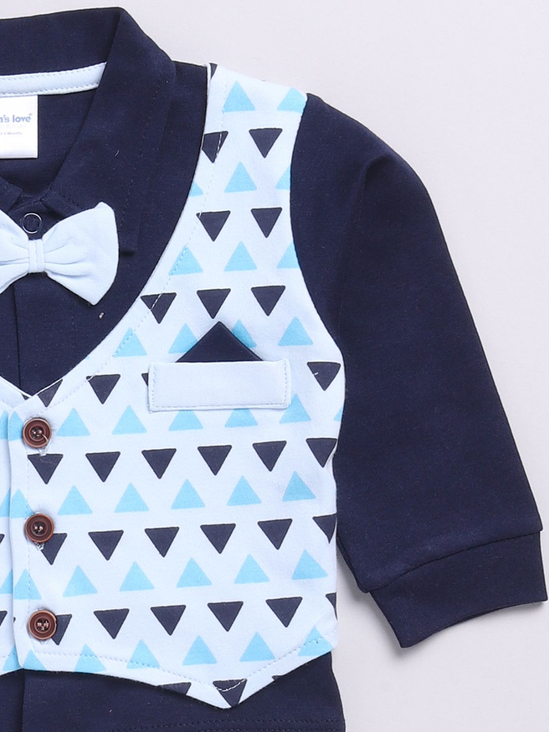 Moms Love Infant Boys Printed Pure Cotton Shirt with Joggers