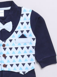 Moms Love Infant Boys Printed Pure Cotton Shirt with Joggers