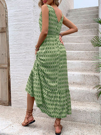 DressBerry Printed Tie-Up Waist Maxi Dress