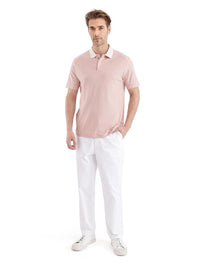 RARE RABBIT Men Solid Polo Collar Cotton T-shirt