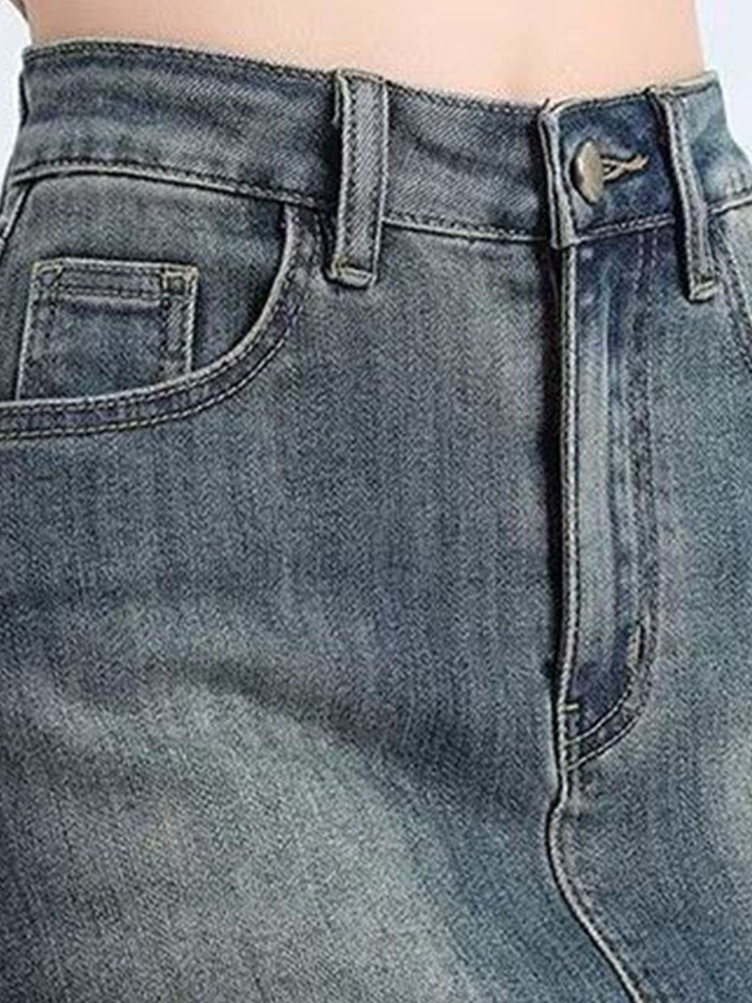 DressBerry Denim A-Line Above Knee Skirt