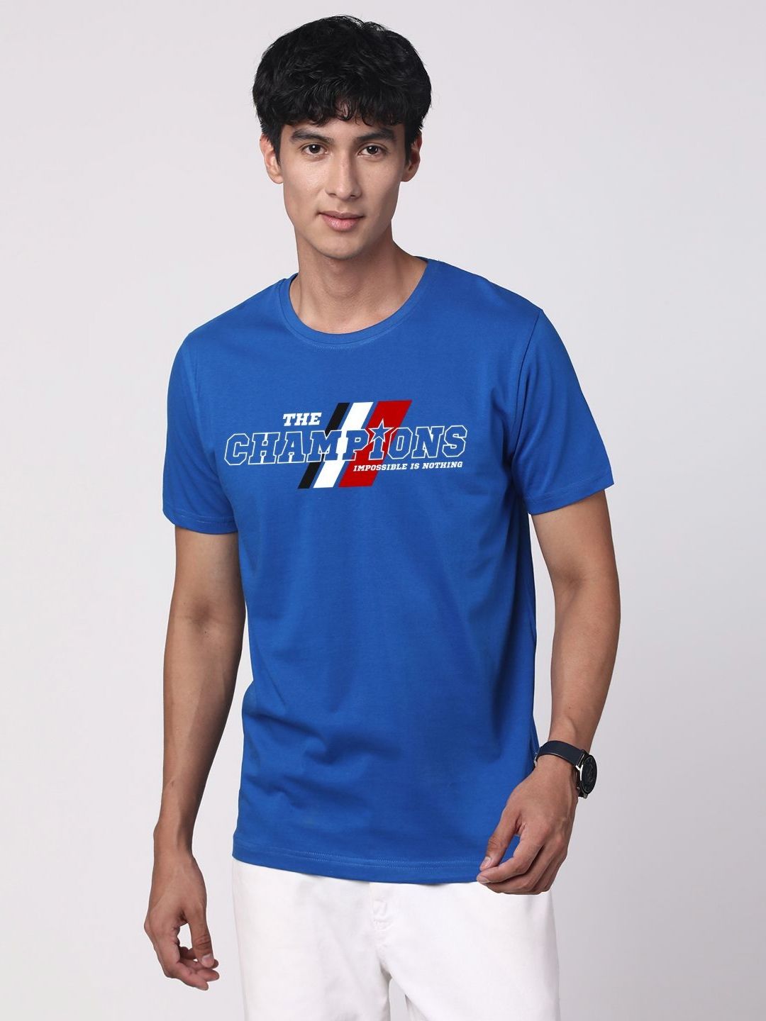 ADRO Men Typography Printed Cotton T-shirt