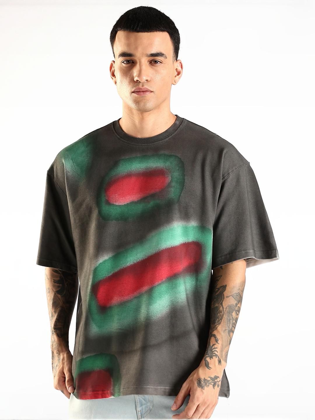 ADRO Men Grey Tshirts