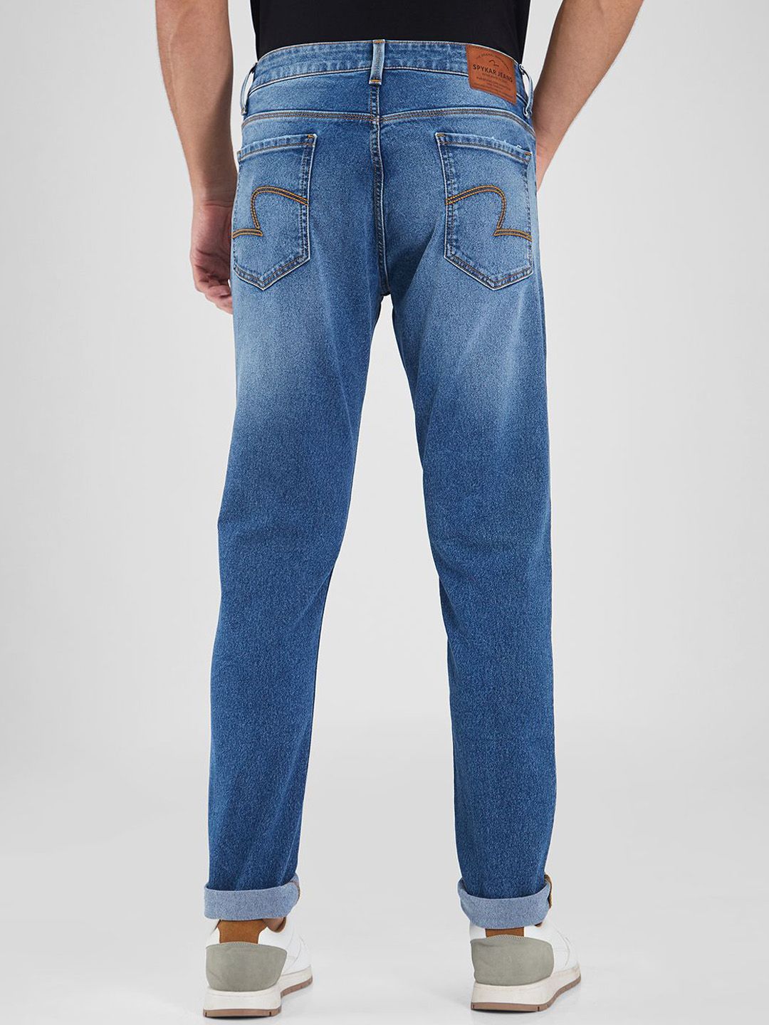 SPYKAR Men Slim Fit Low-Rise Light Fade Stretchable Jeans