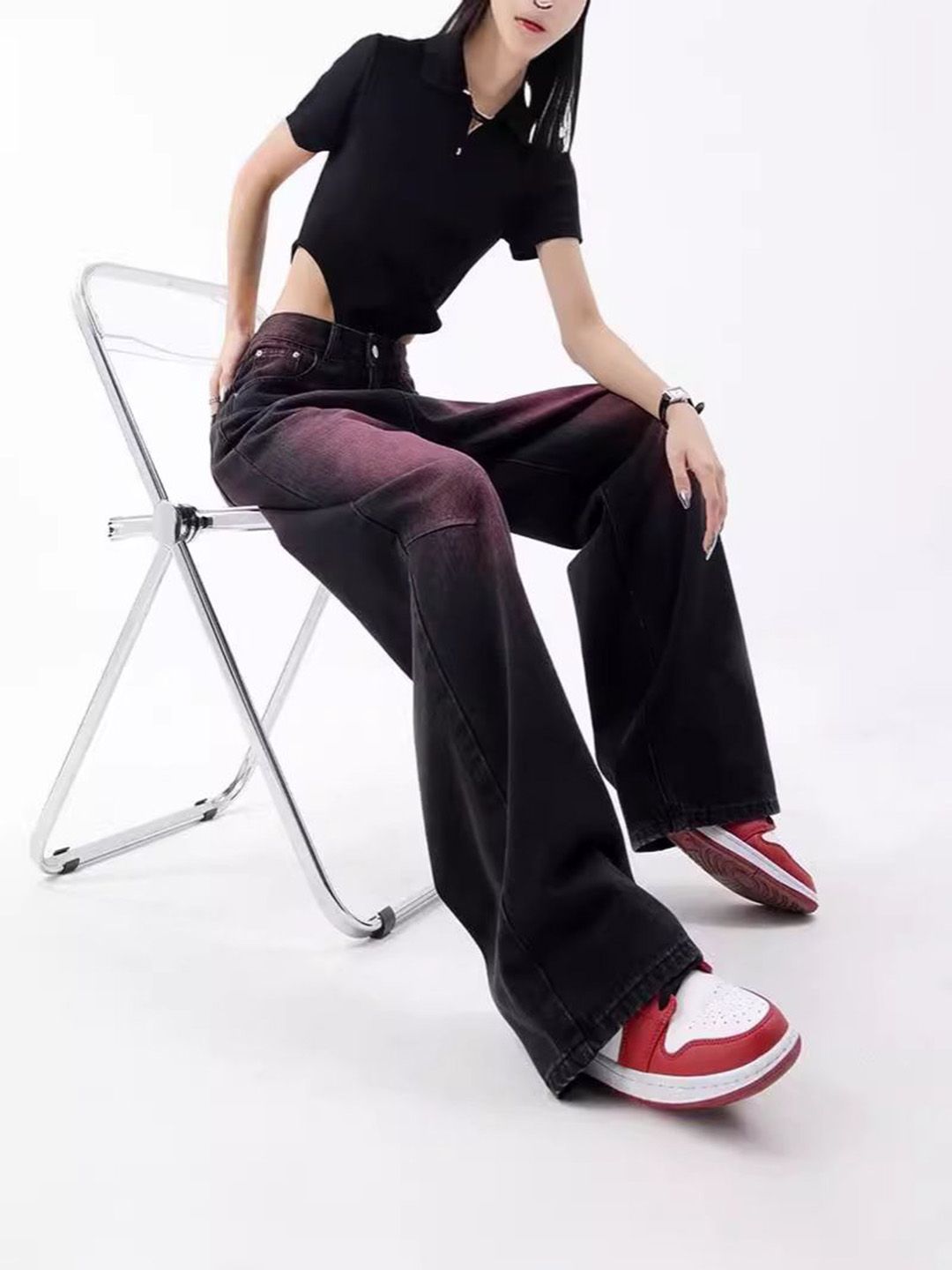 DressBerry Women High-Rise Baggy Jeans