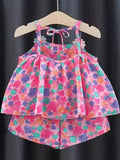 Peachmode Kids-Girls Teal Co-Ords