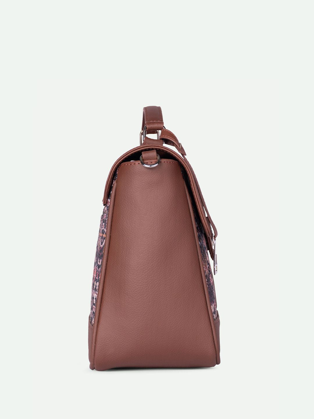 ZOUK Floral Printed Structured Satchel