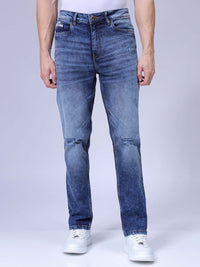 The Indian Garage Co Men Slim Fit Heavy Fade Stretchable Jeans