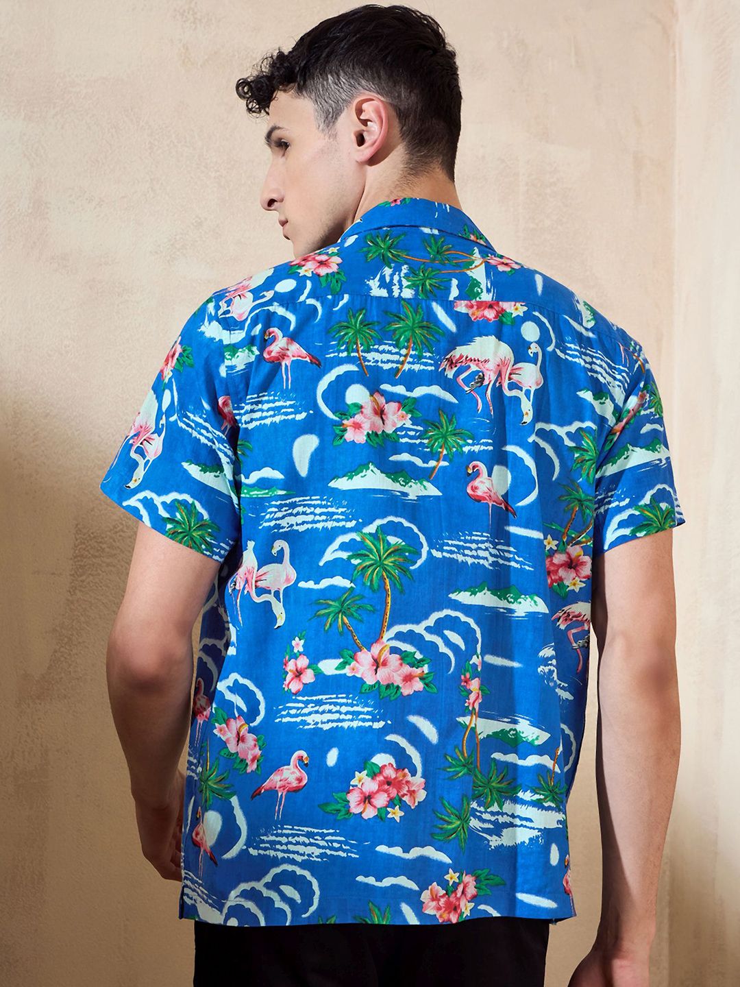 DENNISON Tropical Printed Oversized Casual Shirt