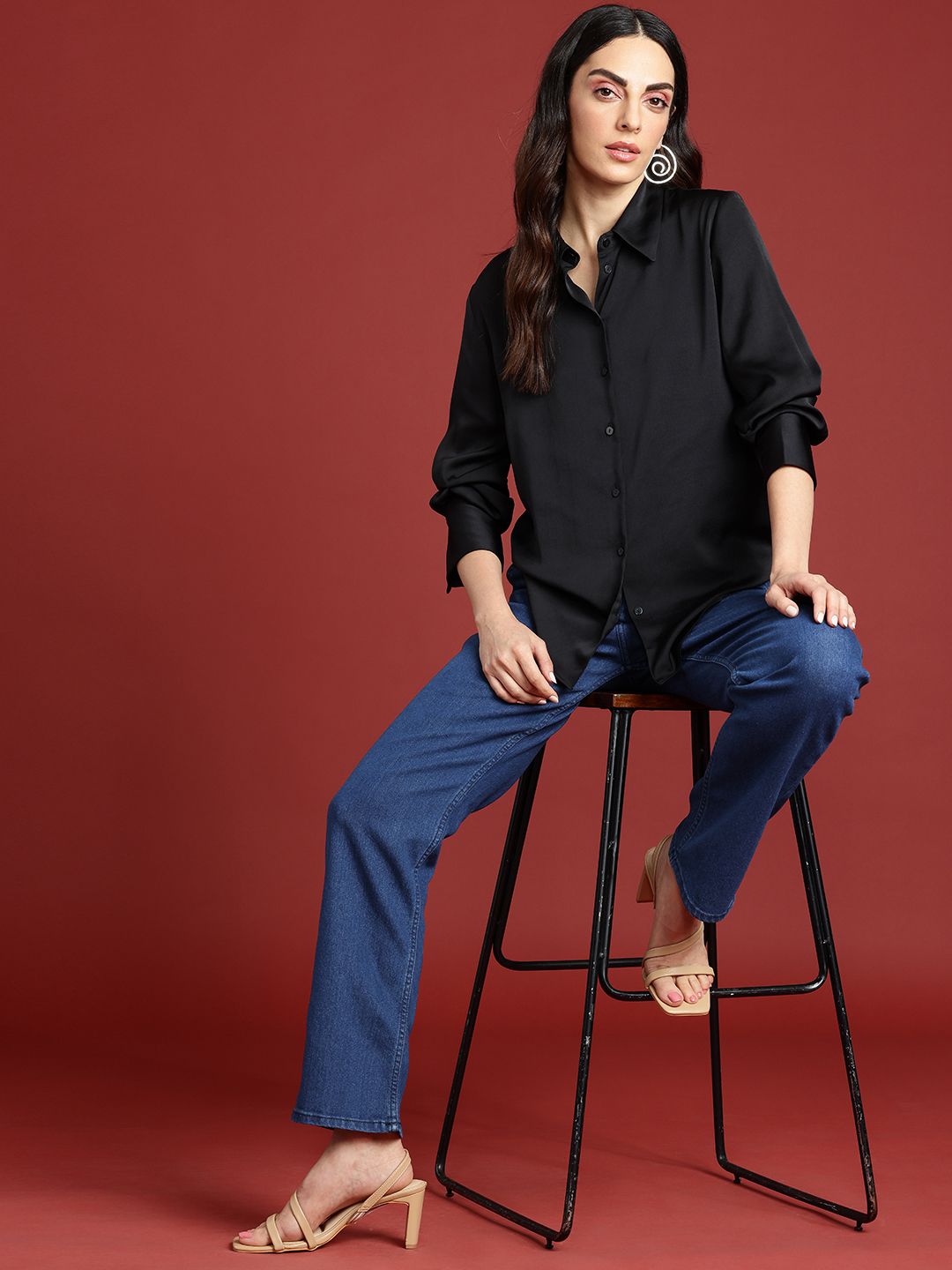 all about you Women Straight Fit High-Rise Stretchable Jeans