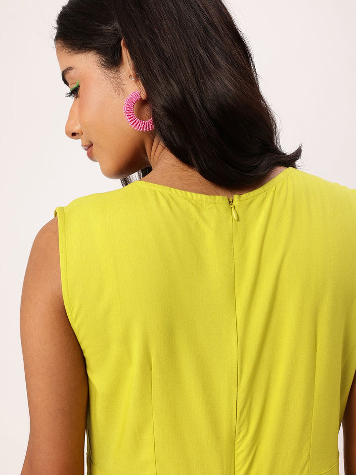 DressBerry Playful Feminine V-Neck Sleeveless Fit & Flare Dress