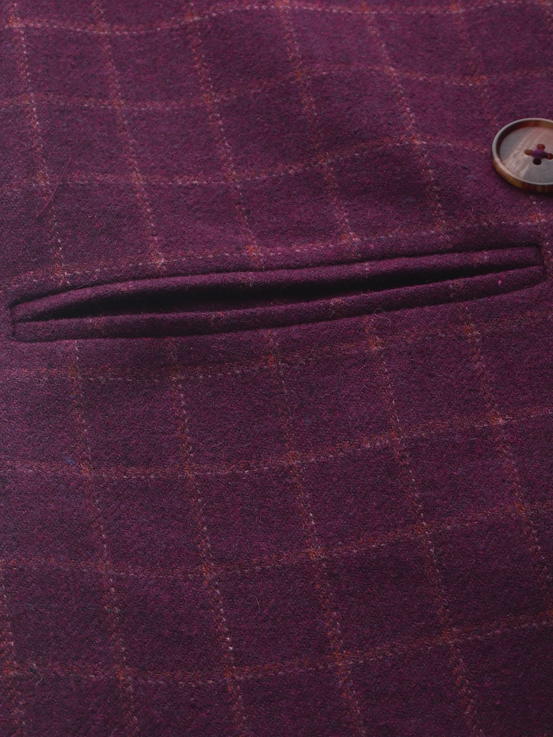 all about you Peak Lapel Checked Double-Breasted Blazer