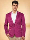 DENNISON Men Single Breasted Velvet Blazer
