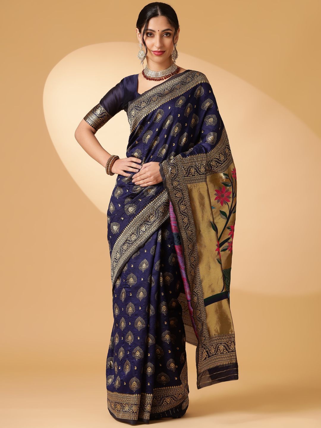 KALINI Woven Design Paithani Saree