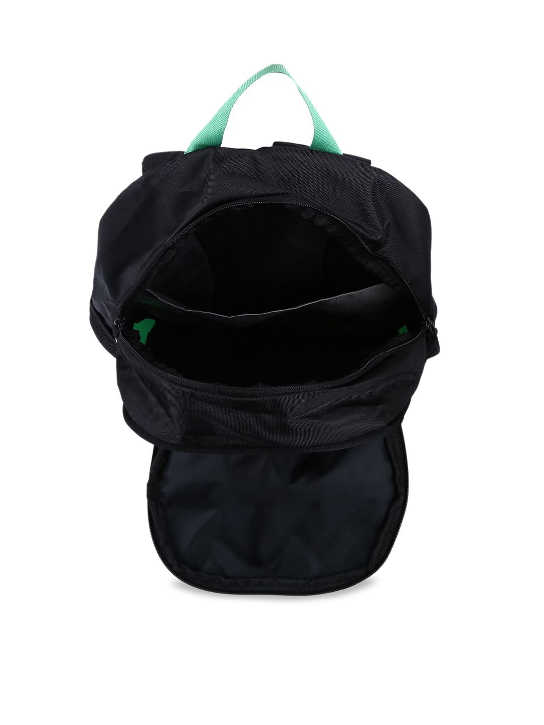 Gear Unisex Black & Green Brand Logo Backpack