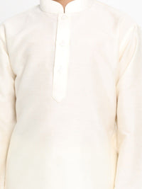 VASTRAMAY Boys Cream Kurta with Pyjama Set