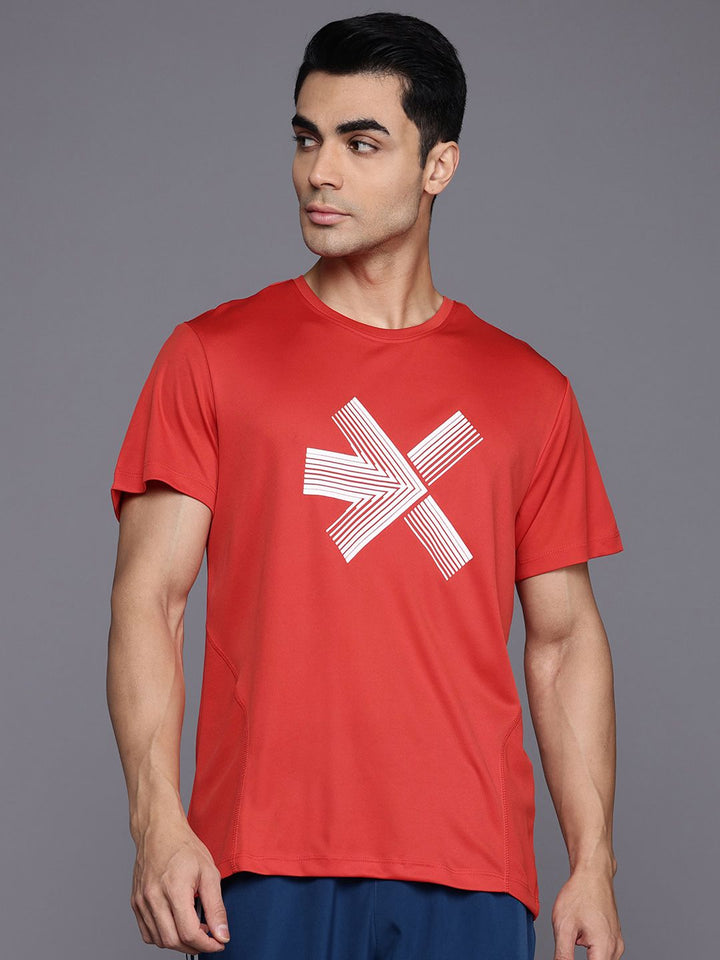 HRX by Hrithik Roshan Men Brand Logo Printed Rapid-Dry Training T-shirt