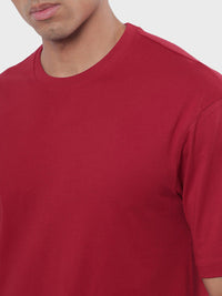 Bewakoof Men Red Oversized T-shirt