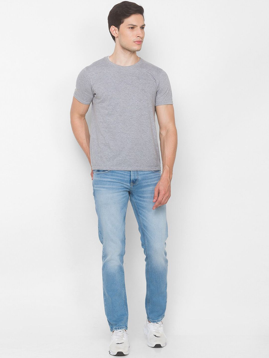 SPYKAR Men Blue Relaxed Fit Heavy Fade Pure Cotton Jeans
